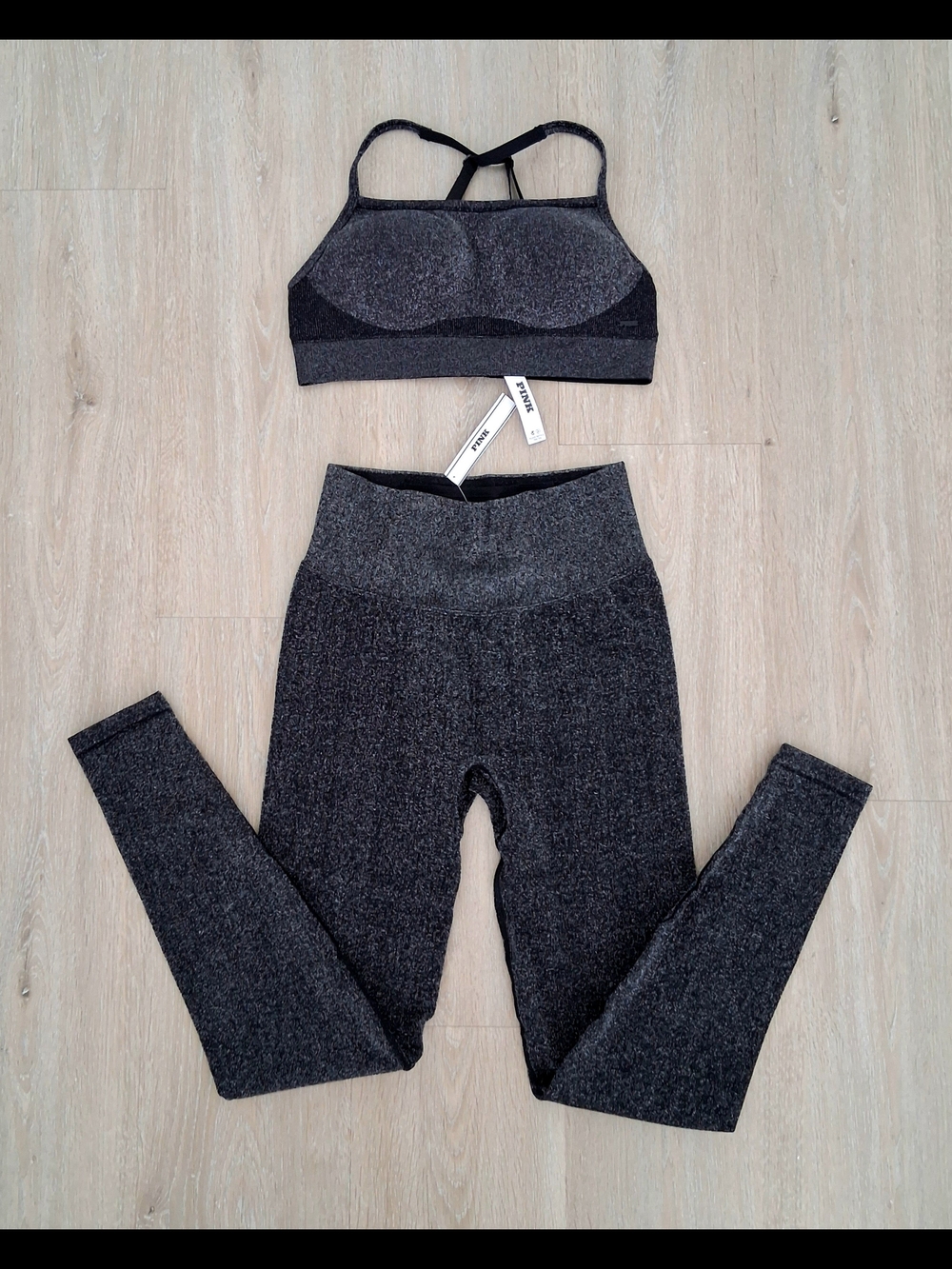 PINK Victorias Secret Seamless Classic Leggines And Sports Bra Set